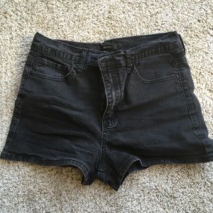 Black Jean shorts